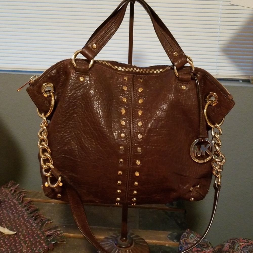 Michael Kors Astor Convertible Satchel Walnut